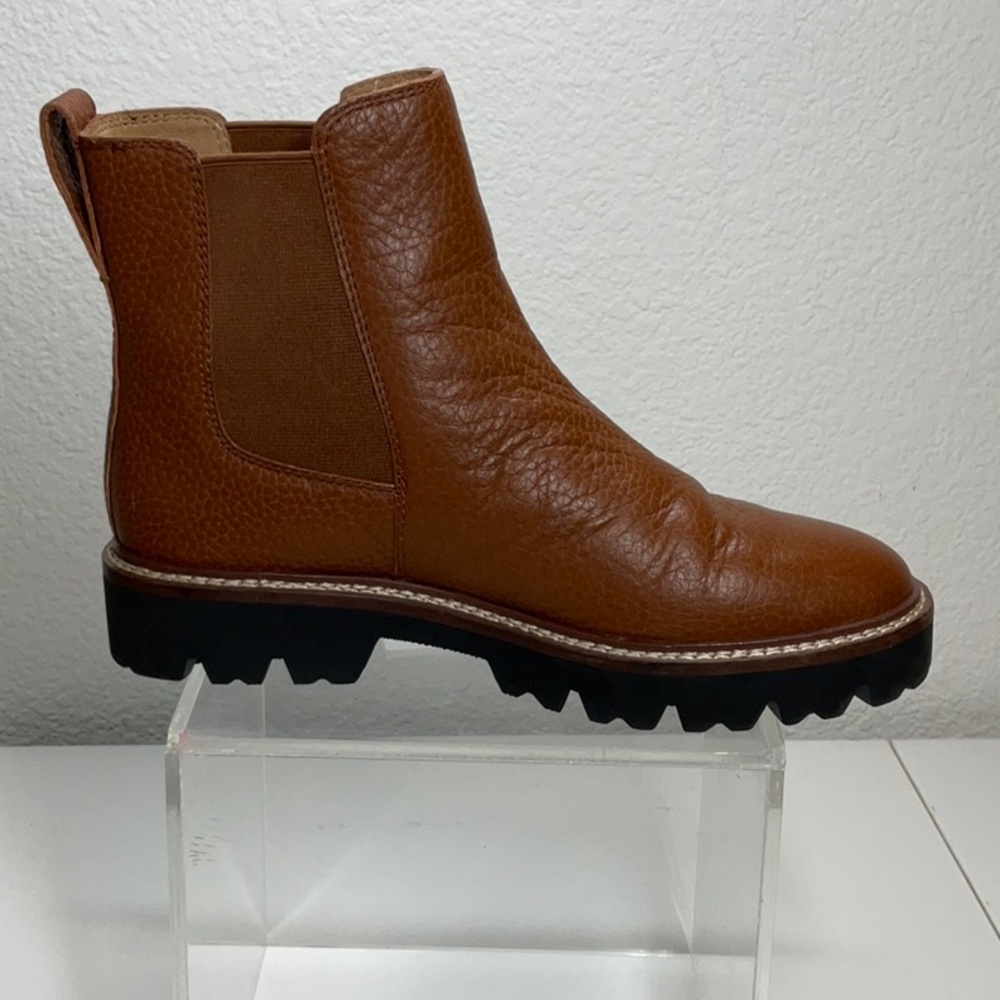 Madewell City Walk Lug Sole Chelsea Boot English Saddle Size 6 - Picture 6 of 11